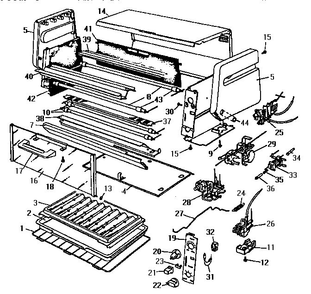 Replacement Parts Diagram and Parts List for TRO515  Black and Decker Toaster Oven
